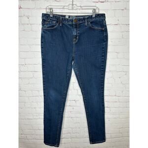Mossimo Curvy Skinny Dark Wash Mid Rise Jeans Womens Size 12